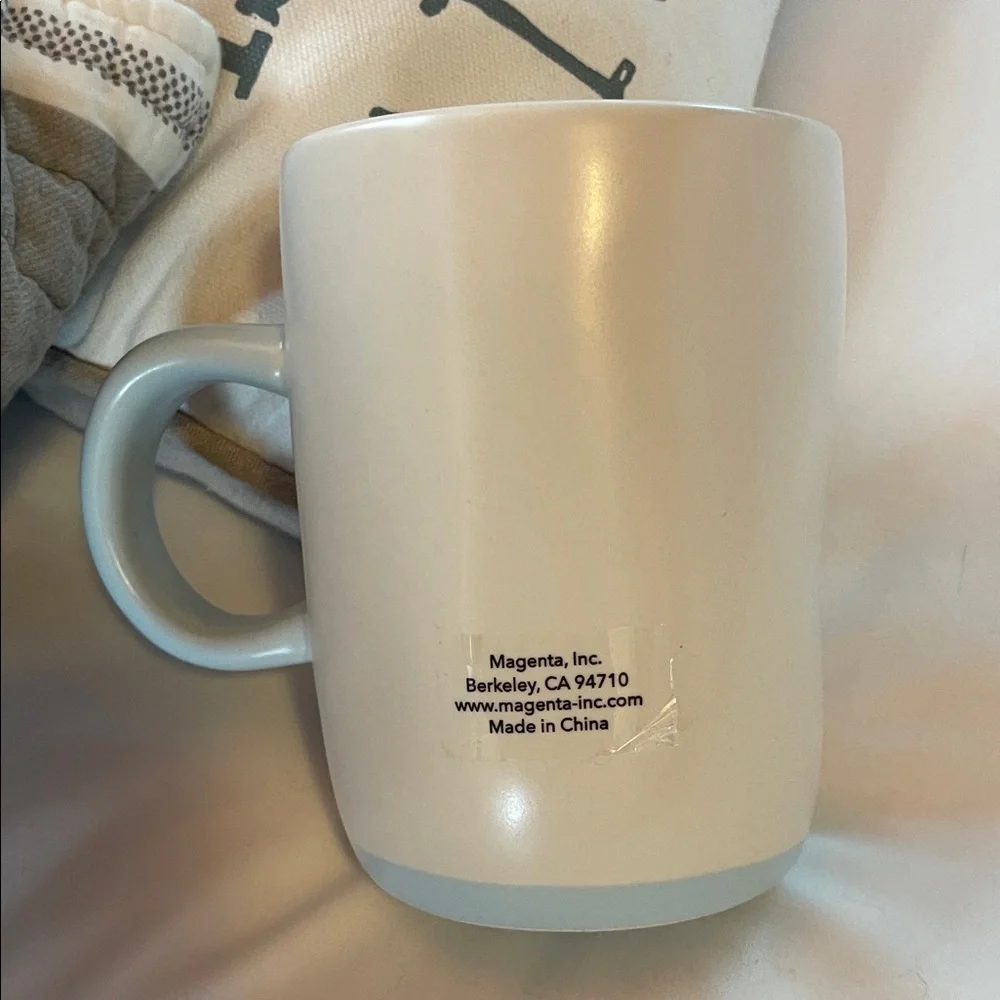 Rae Dunn White and Blue 'Jelly Beans' Mug